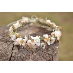 Floral, flower hair wreath,...