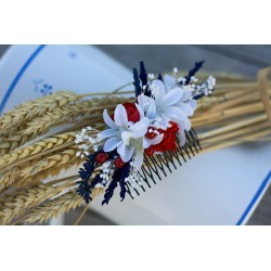 Floral, flower hair comb