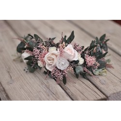 Floral, flower half head wreath, hair wreath, crown