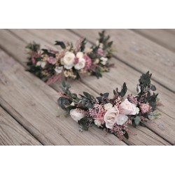 Floral, flower half head wreath, hair wreath, crown