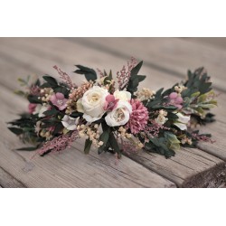 Floral, flower half head wreath, hair wreath, crown
