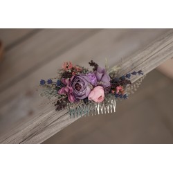 Floral, flower hair comb