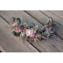 Floral, flower half head wreath, hair wreath, crown