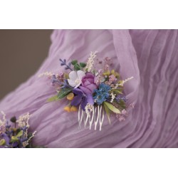 Floral, flower hair comb