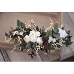 Floral, flower half head wreath, hair wreath, crown