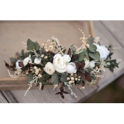 Floral, flower half head wreath, hair wreath, crown