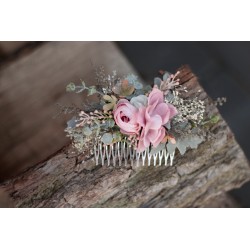 Floral, flower hair comb