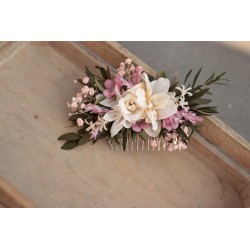 Floral, flower hair comb