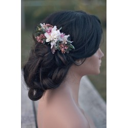 Floral, flower hair comb