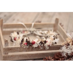 Floral, flower half head wreath, hair wreath, crown
