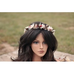 Floral, flower half head wreath, hair wreath, crown