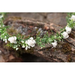 Květinový věneček do vlasů "Tulipány s růžemi"