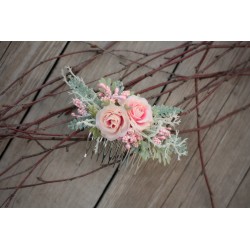 Floral, flower hair comb