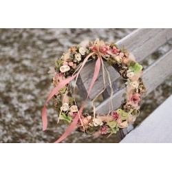 Spring flower door wreath