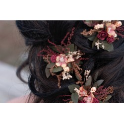 Floral flower hair clip, pin