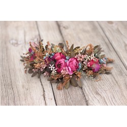 Floral, flower half head wreath, hair wreath, crown