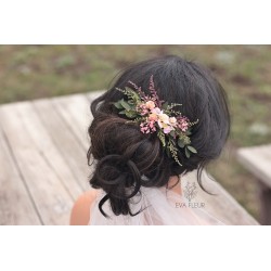 Floral, flower hair comb