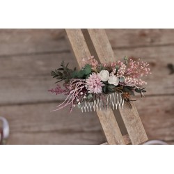 Floral, flower hair comb