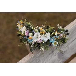 Floral, flower half head wreath, hair wreath, crown
