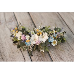 Floral, flower half head wreath, hair wreath, crown