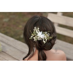 Floral, flower hair comb