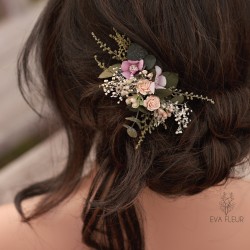 Floral, flower hair comb