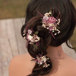 Floral flower hair clip, pin