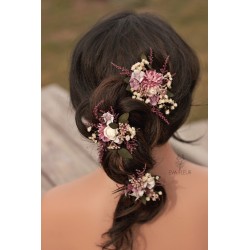 Floral flower hair clip, pin