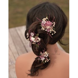 Floral flower hair clip, pin