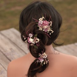 Floral flower hair clip, pin
