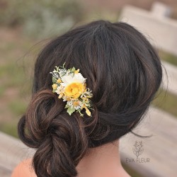 Floral, flower hair comb