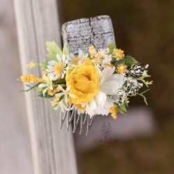 Floral, flower hair comb
