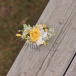 Floral, flower hair comb