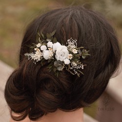 Floral, flower hair comb