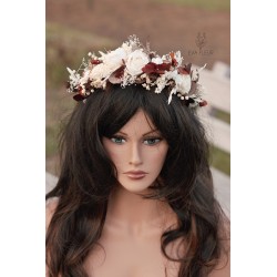 Floral, flower half head wreath, hair wreath, crown