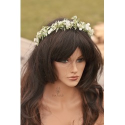 Floral, flower half head wreath, hair wreath, crown