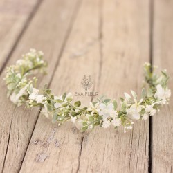 Floral, flower half head wreath, hair wreath, crown