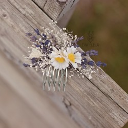 Floral, flower hair comb