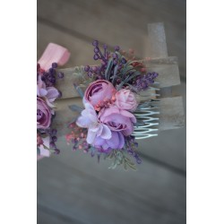 Květinový hřeben do vlasů "Violet"