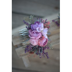 Floral, flower hair comb