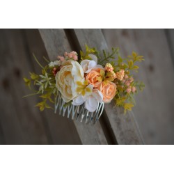 Floral, flower hair comb