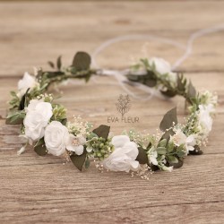 Floral, flower hair wreath,...