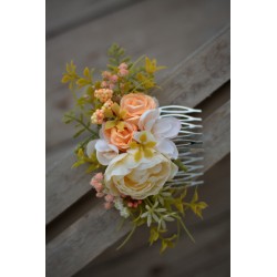 Floral, flower hair comb