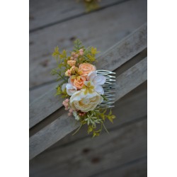 Floral, flower hair comb