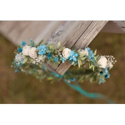 Newborn floral, flower hair wreath, crown