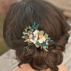 Floral, flower hair comb