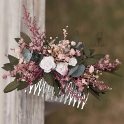 Floral, flower hair comb