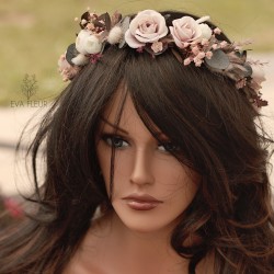 Floral, flower hair wreath,...