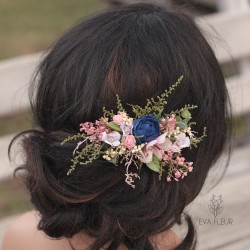 Floral, flower hair comb