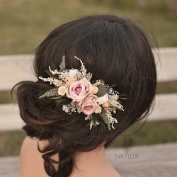 French floral flower hair...